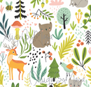 Magical Woodland, Baby Squirrel and Deer - Nursery Wall Decor Wallpapers