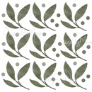 Watercolor Green Foliage  - Fabric Nursery Wall Art Decals