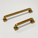 Mission Drawer Pull "Capri" in Antique Brass