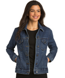 Highland Cow Embroidered Denim Jean Jacket Heilan Coo