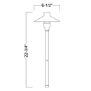 BPLP08 Tulay BH 18" Antique Brass Path Light Low Voltage Landscape Lighting