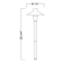 BPLP08 Tulay BH 18" Copper Path Light Low Voltage Landscape Lighting