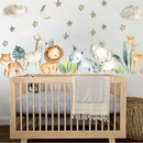 Safari Animals, Jungle Creatures - Fabric Nursery Wall Art Decal