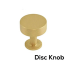 Lew's Round Bar Cabinet Knobs and Handles in Brushed Brass