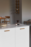 Lacquered Oak "Glove" Wood Drawer Handles