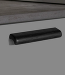 Black Stained Oak "Glove" Wood Drawer Handles