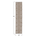 Two-Sided Hand-Woven Seagrass & Cotton Table Runner w/ Design