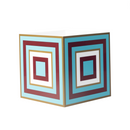 Single Orchid Holder  - Gold and Blue Squares