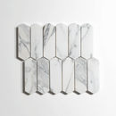 Calacatta Pickett Honed Mosaic Marble Tile