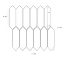 Calacatta Pickett Honed Mosaic Marble Tile