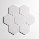 Crystal White 5" Polished Hexagon Marble Tile