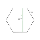 Crystal White 5" Polished Hexagon Marble Tile