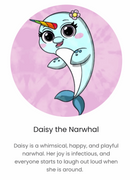 FishFlops® Gully Child Beach Chair in Daisy The Narwhal