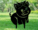 Piggy Garden Stakes - Metal Art