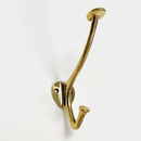 Polished Unlacquered Brass "Ellie" Wall Robe Coat Hook