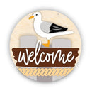 Unfinished Wood Seagull Welcome Door Sign Kit | Wood Craft Cutouts | 1/4" Thick |