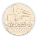 Unfinished Wood Seagull Welcome Door Sign Kit | Wood Craft Cutouts | 1/4" Thick |