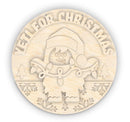 Unfinished Wood Yeti for Christmas Door Sign Kit | Wood Craft Cutouts | 1/4" Thick |