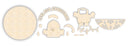 Unfinished Wood Yeti for Christmas Door Sign Kit | Wood Craft Cutouts | 1/4" Thick |