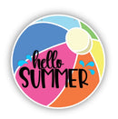 Unfinished Wood Hello Summer Beach Ball Door Sign Kit | Wood Craft Cutouts | 1/4" Thick |