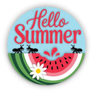 Unfinished Wood Watermelon Hello Summer Door Sign Kit | Wood Craft Cutouts | 1/4" Thick |