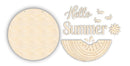 Unfinished Wood Watermelon Hello Summer Door Sign Kit | Wood Craft Cutouts | 1/4" Thick |