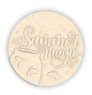 Unfinished Wood Summer Magic Firefly Door Sign Kit | Wood Craft Cutouts | 1/4" Thick |