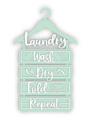 Unfinished Wood Laundry Hanger Sign Kit | Wood Craft Cutouts | 1/4" Thick |