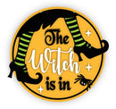 Unfinished Wood The Witch is in Door Sign Kit | Wood Craft Cutouts | 1/4" Thick |