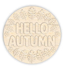 Unfinished Wood Hello Autumn Door Sign Kit | Wood Craft Cutouts | 1/4" Thick |