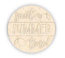 Unfinished Wood Lemon Sweet Summertime Door Sign Kit | Wood Craft Cutouts | 1/4" Thick |