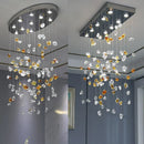 DecorBites™ Crystal Dining Chandelier: Elegant Stone Decorative Lighting for Living Room