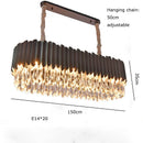 DecorBites™ Gold Crystal Water Droplet Pendant Light - Black Suspension Lamp