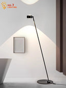 Minimalist black induction dimming floor lamp for living room