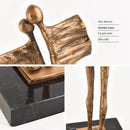 DecorBites™ Abstract Iron Cast Couple Statue for Home Decor and Family Happiness