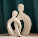 DecorBites™ Couple Love Sculpture Modern Nordic Abstract Ceramic Figurine Home Decor