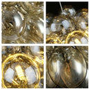 DecorBites™ Glass Chandelier Leds Ceiling Lamp for Designer Bedroom Lighting Fixture