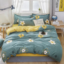 Modern plaid cartoon printed bedding sets bedroom quilt cover kit