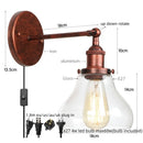 DecorBites™ Gold LED Wall Sconce Retro Bedroom Lamp | Loft Iron Decor Aisle Restaurant Home