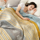 DecorBites™ Cotton Gauze Summer Blanket: Soft, Breathable, Cooling Quilt