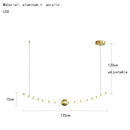 DecorBites™ Acrylic LED Chandelier: Modern Living Room Pendant Lamp