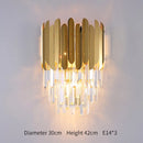 DecorBites™ Golden Crystal Wall Lamp: Elegant LED Sconce for Bedroom, Living Room, Bathroom