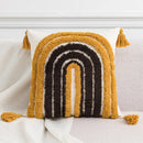DecorBites™ Boho Style Tufted Tassels Yellow Cushion Cover for Home Decor
