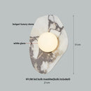 DecorBites™ Green Marble Stone LED Wall Sconce Lighting for Bedroom and Hallway