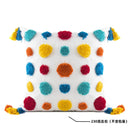 DecorBites™ Geometric Hand-Embroidered Tassel Pillowcase