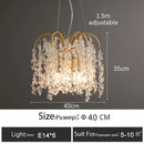 DecorBites™ Crystal Led Chandelier Golden Luxury Living Room Ceiling Lamp