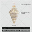 DecorBites™ Crystal Chandelier: Penthouse Light Luxury for Villa Livingroom, Rotating Staircase Atmosphere
