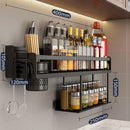 DecorBites™ Double-Layer Kitchen Organizer Wall Spice Storage Rack