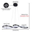 DecorBites™ Acrylic LED Chandelier Pendant Light Minimalist Ceiling Lamp for Modern Decor