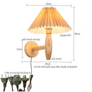 DecorBites™ Cream PVC LED Wall Lamps Japanese Walnut Wood Applique Murale